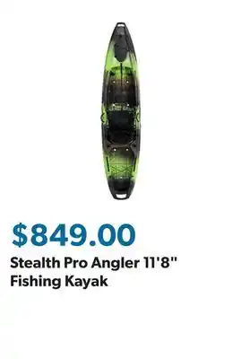 Sam's Club Stealth Pro Angler 11'8 Fishing Kayak offer