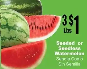 Rancho Markets Seeded or Seedless Watermelon offer