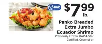 ShopRite Panko Breaded Extra Jumbo Ecuador Shrimp offer