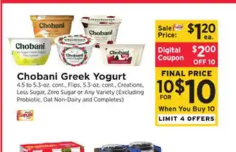 ShopRite Greek Yogurt offer