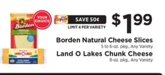 ShopRite Natural Cheese Slices offer