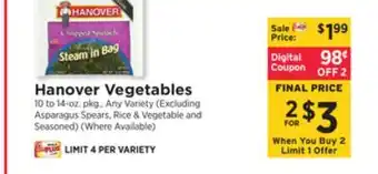 ShopRite Vegetables offer