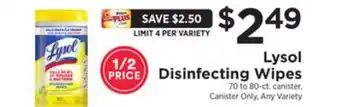 ShopRite Disinfecting Wipes offer