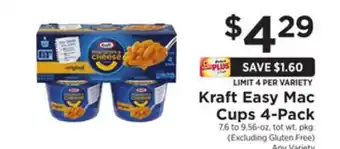 ShopRite Easy Mac Cups 4-Pack offer