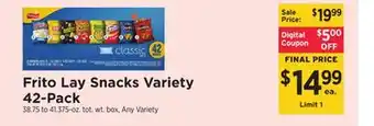 ShopRite Snacks Variety 42-Pack offer