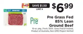 ShopRite Pre Grass Fed 85% Lean Ground Beef offer