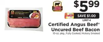ShopRite Uncured Beef Bacon offer
