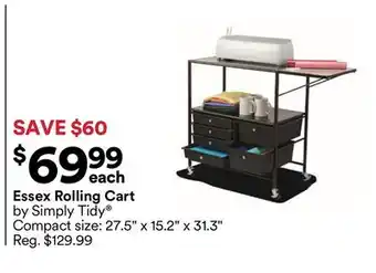 Michaels Essex Rolling Cart by Simply Tidy offer