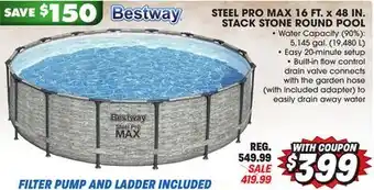Big 5 Bestway Steel Pro MAX 16' x 48 Round Above Ground Pool Set offer