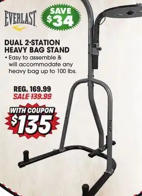 Big 5 Everlast Dual 2-Station Heavy Bag Stand offer