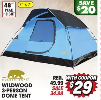 Big 5 Golden Bear Wildwood 3-Person Dome Tent offer
