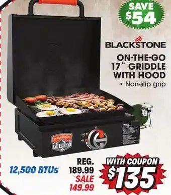 Big 5 Blackstone On The Go 17 Griddle with Hood offer