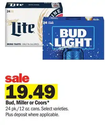 Meijer Bud, Miller or Coors offer