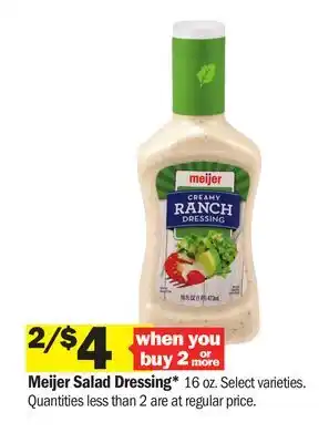 Meijer Meijer Salad Dressing offer