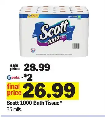 Meijer Scott 1000 Bath Tissue offer