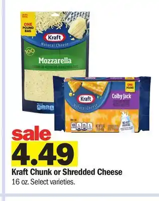 Meijer Kraft Chunk or Shredded Cheese offer