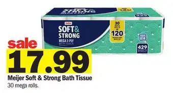 Meijer Meijer Soft & Strong Bath Tissue offer