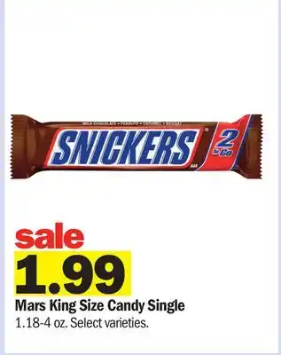 Meijer Mars King Size Candy Single offer