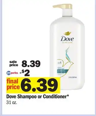 Meijer Dove Shampoo or Conditioner offer