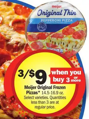 Meijer Meijer Original Frozen Pizzas offer