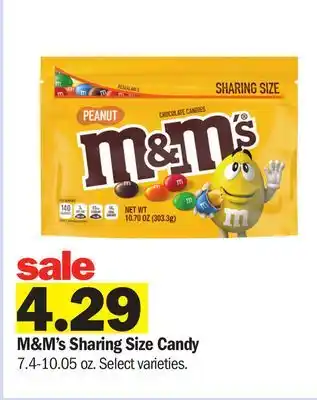 Meijer M&M's Sharing Size Candy offer