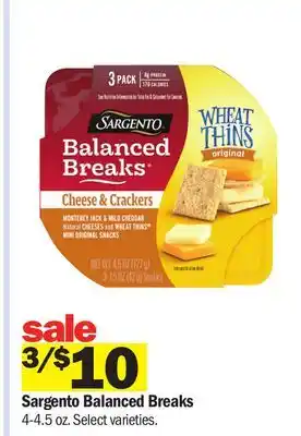 Meijer Sargento Balanced Breaks offer