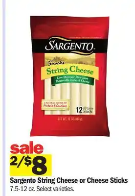 Meijer Sargento String Cheese or Cheese Sticks offer