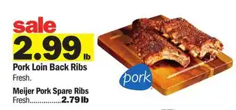 Meijer Pork Loin Back Ribs offer