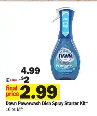 Meijer Dawn Powerwash Dish Spray Starter Kit offer