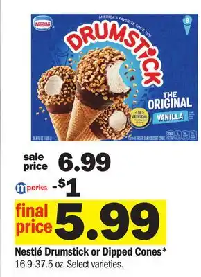 Meijer Nestlé Drumstick or Dipped Cones offer