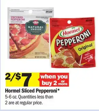 Meijer Hormel Sliced Pepperoni offer