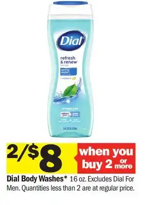 Meijer Dial Body Washes offer