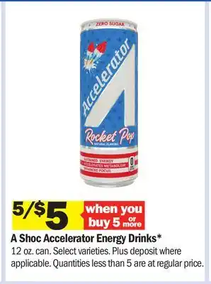 Meijer A Shoc Accelerator Energy Drinks offer