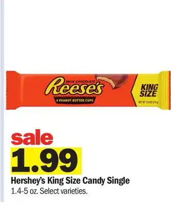 Meijer Hershey's King Size Candy Single offer