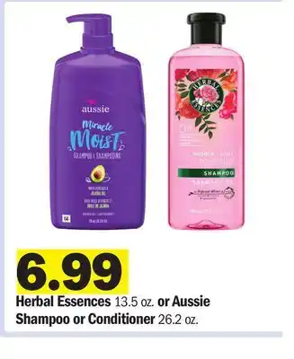 Meijer Herbal Essences 13.5 oz. or Aussie Shampoo or Conditioner 26.2 oz offer