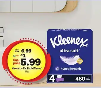Meijer Kleenex 4 Pk. Facial Tissue offer