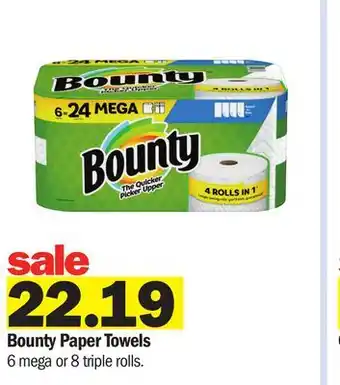 Meijer Bounty Paper Towels offer