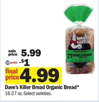 Meijer Dave's Killer Bread Organic Bread offer