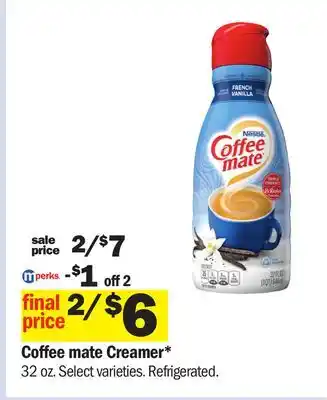 Meijer Coffee mate Creamer offer