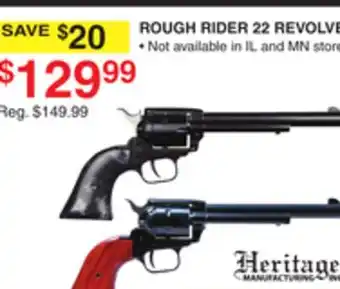 Dunham's Sports HERITAGE ROUGH RIDER 22 REVOLVER offer