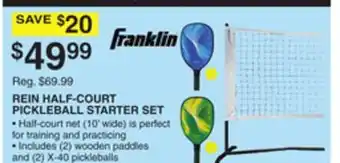 Dunham's Sports REIN HALF-COURT PICKLEBALL STARTER SET offer