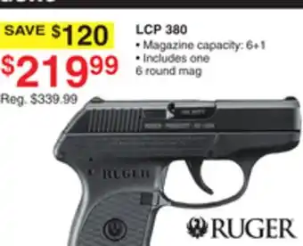 Dunham's Sports RUGER LCP 380 ROUND MAG offer