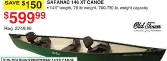 Dunham's Sports OLD TOWN SARANAC 146 XT CANOE offer