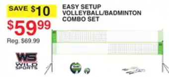 Dunham's Sports EASY SETUP VOLLEYBALL/BADMINTON COMBO SET offer