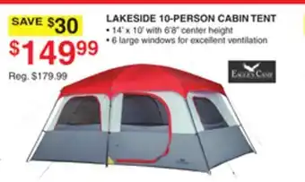 Dunham's Sports LAKESIDE 10-PERSON CABIN TENT offer