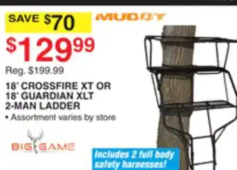 Dunham's Sports MUDDY 18' CROSSFIRE XT OR 18' GUARDIAN XLT 2-MAN LADDER offer