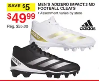 Dunham's Sports ADIDAS MEN'S ADIZERO IMPACT 2 MD FOOTBALL CLEATS offer