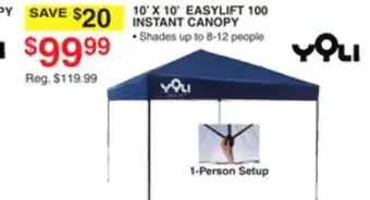 Dunham's Sports YQLI 10' X 10' EASYLIFT 100 INSTANT CANOPY offer