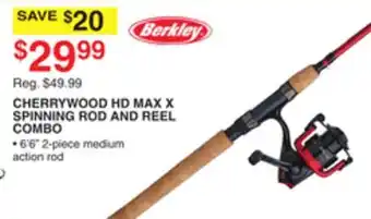 Dunham's Sports CHERRYWOOD HD MAX X SPINNING ROD AND REEL COMBO offer