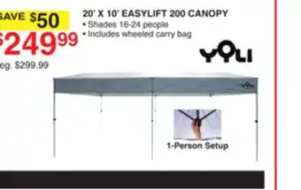 Dunham's Sports YQLI 20' X 10' EASYLIFT 200 CANOPY offer